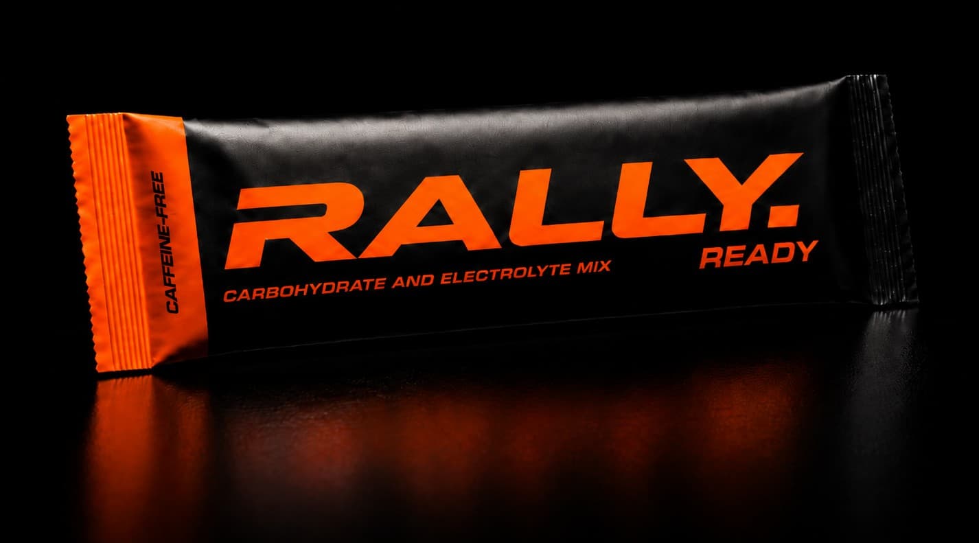 RALLY READY sachet, carbohydrate and electrolyte mix
